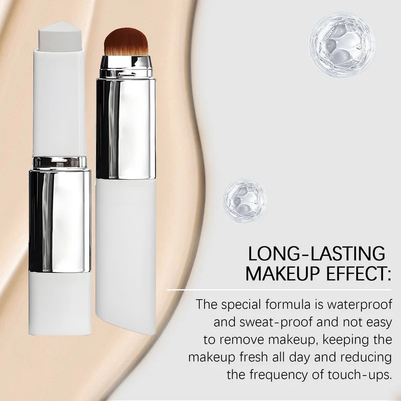 2-In-1 Color-Changing Foundation Stick with High Coverage & Moisturizing