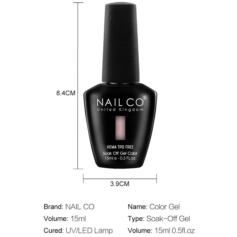 15ml TPO-Free Gel Nail Polish Semi-Permanent Manicure Top Coat UV Gel