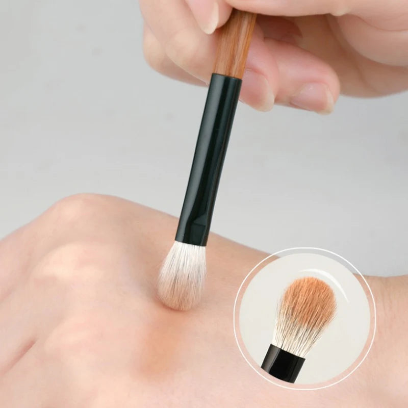 Large Eye Shadow Brush - Handmade Makeup Brush with Rosewood Handle & Natural Hair