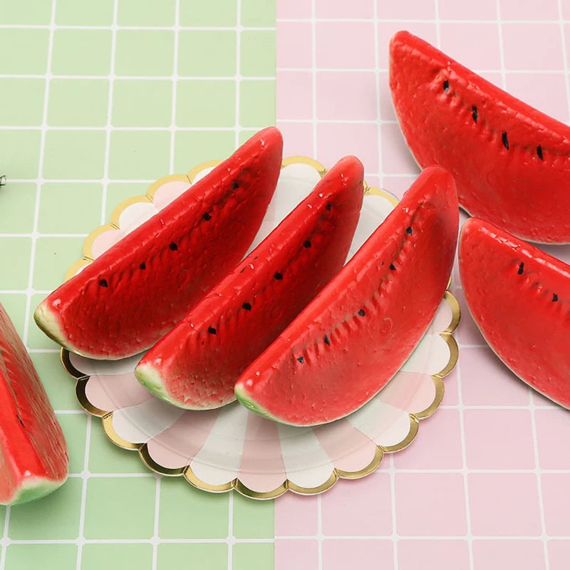 Artificial Watermelon Slices 4 Pack - Realistic Food Photography Props