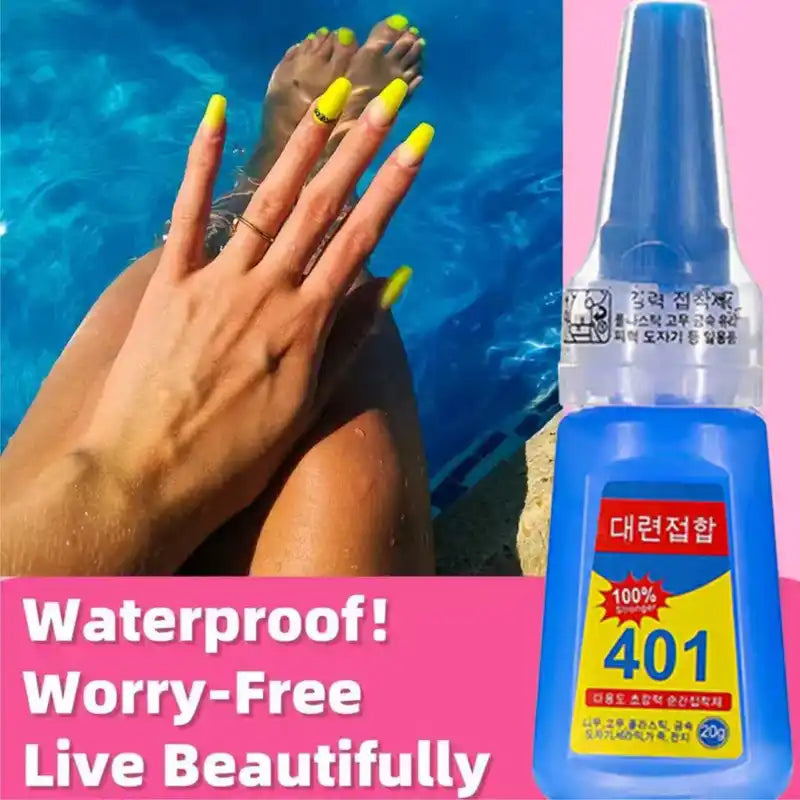 Strong Quick-Drying Nail Sticker Glue - Multi-Purpose Nail Art Adhesive 20ml