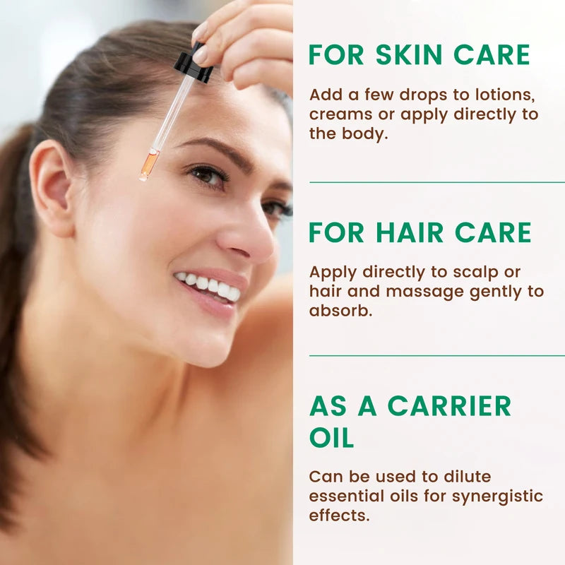 Organic Jojoba & Rosehip Seed Oil - Cold Pressed Moisturizer for Face Hair Nails