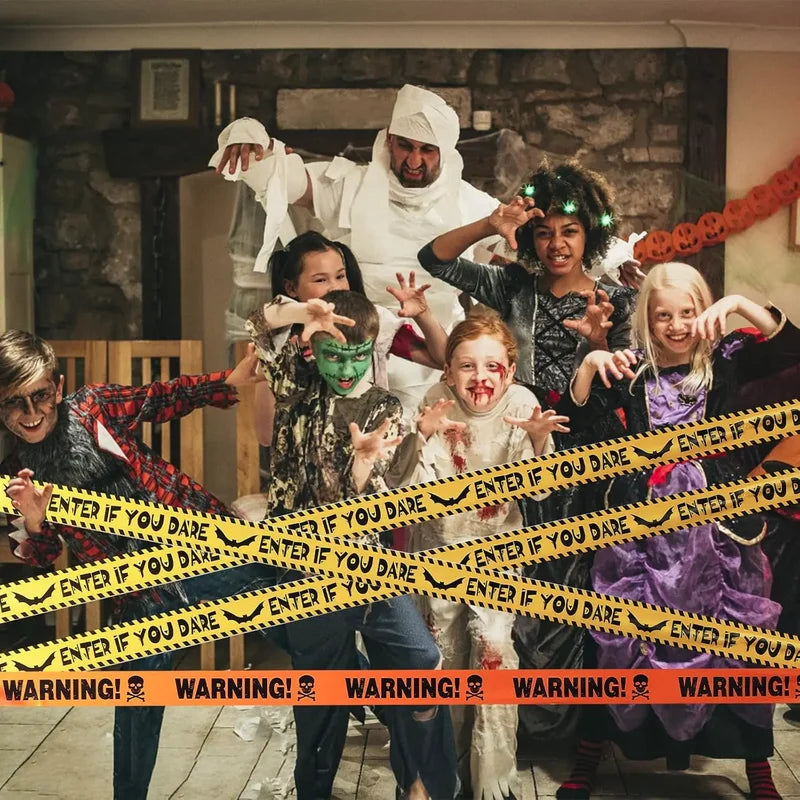 Halloween Caution Barrier Tape Keep Out Danger Warning Barrier Cordon 10M