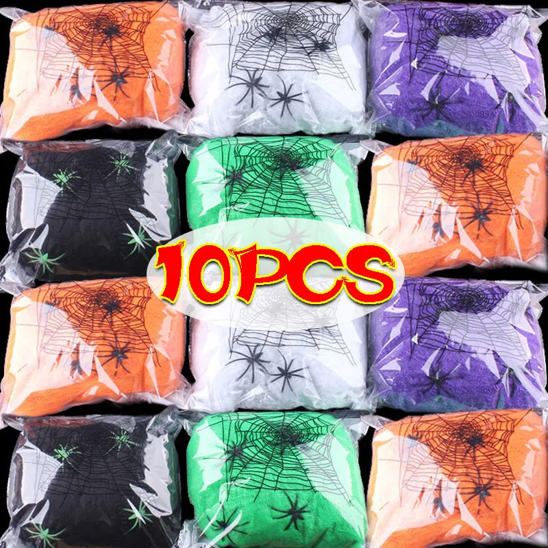 Halloween Spider Web Decoration Stretchy Cobweb for Scary Party Scene Home Accent