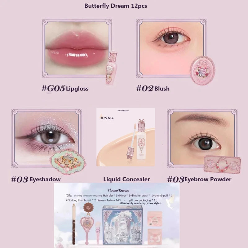 Makeup Gift Set for Women - Eyeshadow, Blush, Eyebrow, Lip Gloss & Concealer