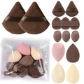 Makeup Brush Set with Sponges and Puffs - 20 Pieces for Face & Eye Makeup