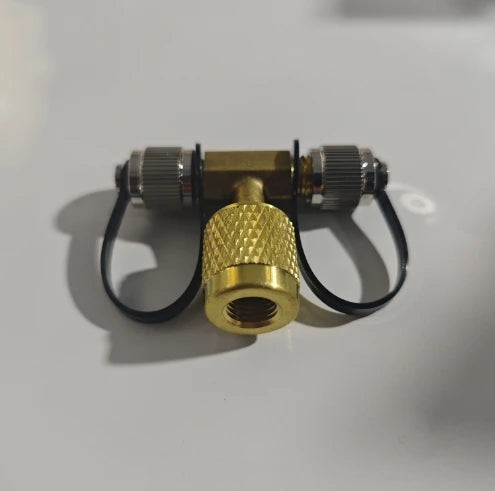 Mini Three-Way Valve Vacuum Gauge Adapter for Refrigeration Systems