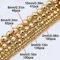 Jewelry Spacer Beads - Natural Hematite Round Cut Loose Beads 2-10MM for DIY Crafts