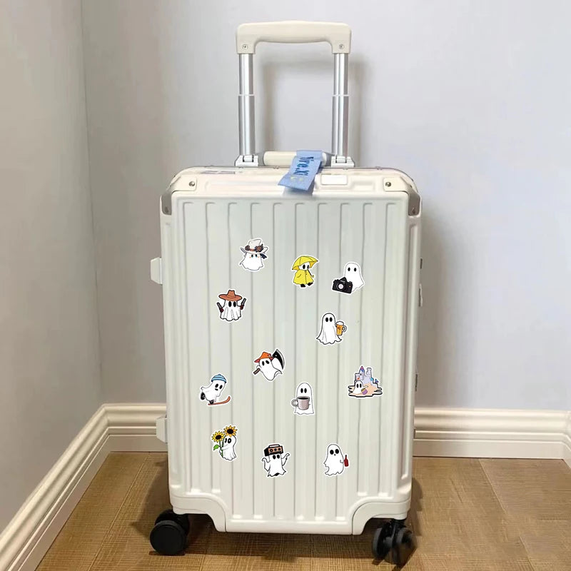 50PCS Ghost Stickers for Halloween Notebook Laptop Luggage Scrapbook Phone