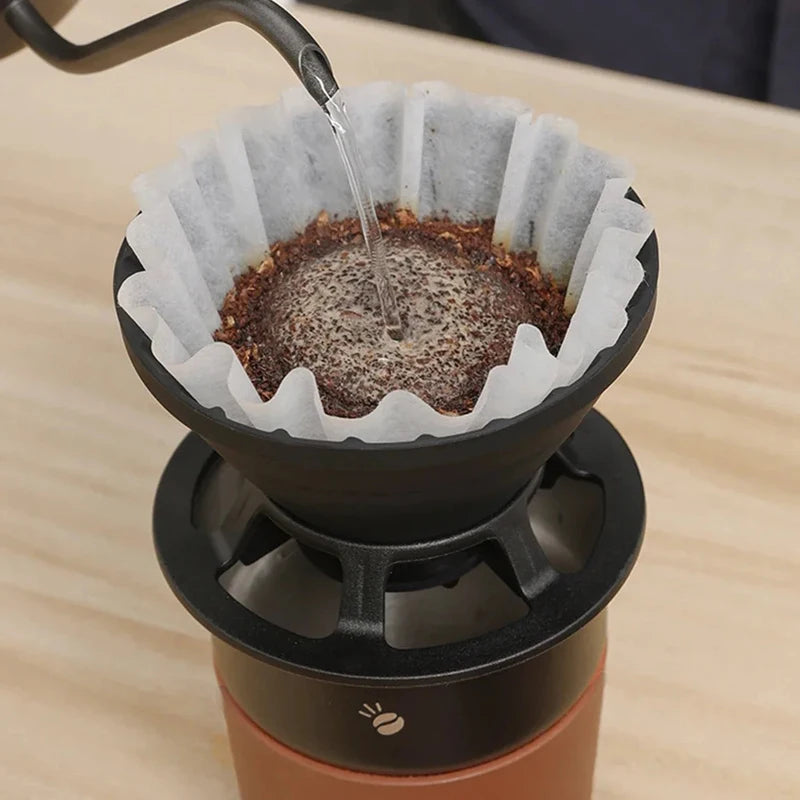 Reusable Silicone Coffee Filter for Camping and Home Brewing - Fits 1-2 Cups
