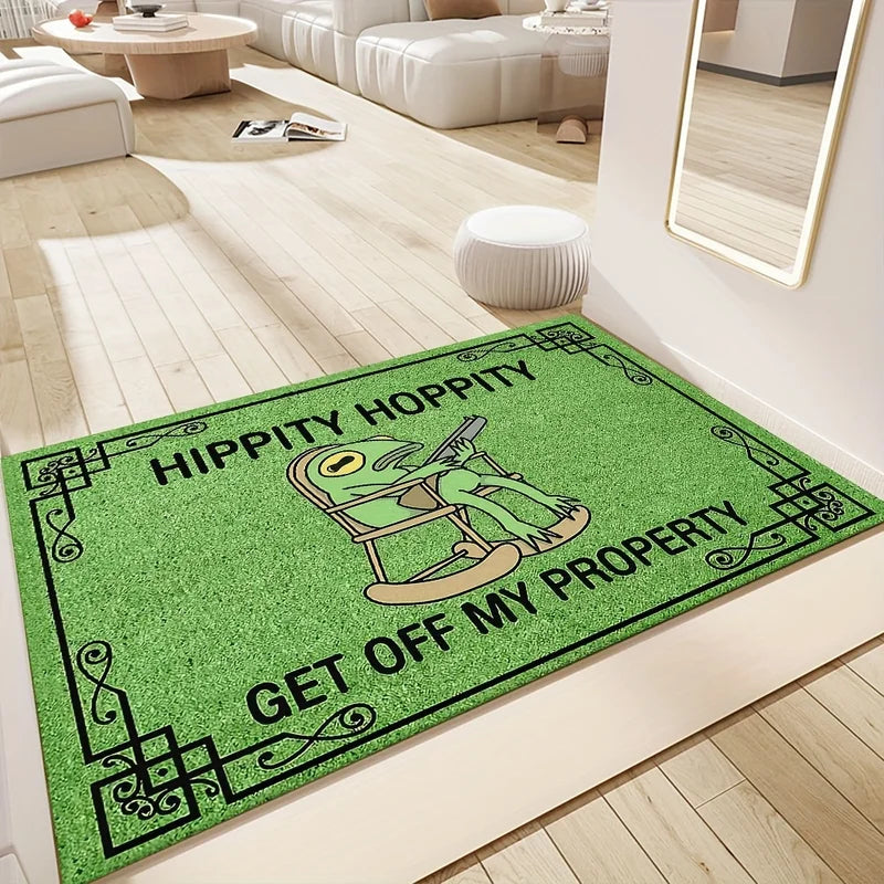 Leisure Frog Doormat Outdoor Welcome Rug - Lightweight Green Carpet for Home