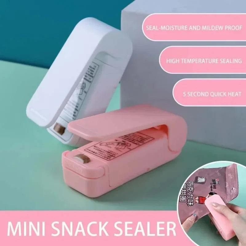Handheld Food Sealer Clips for Snacks & Food Storage - Reusable Plastic Bag Closure