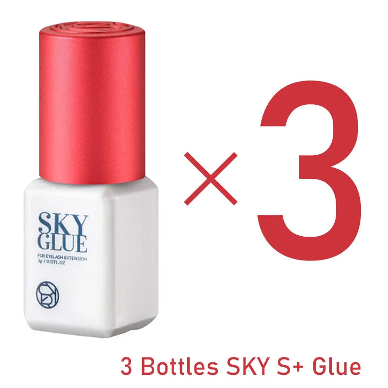 Korean False Eyelash Extension Glue 3 Bottles 5ml Black Adhesive for Eyelash Extensions