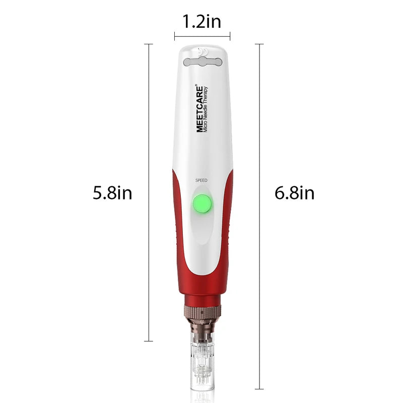 Wireless Microneedling Pen 0.2mm with Adjustable Speed & Cartridge Needles