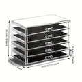 Acrylic Drawer Organizer for Office Desk Storage - Clear, Multi-Layer Caddy