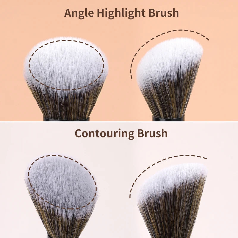 2pcs Makeup Brush Set for Face Foundation Concealer Powder Synthetic Hair