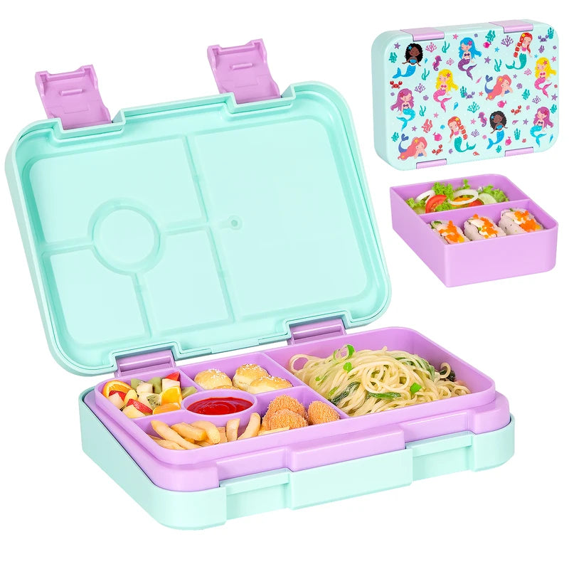 1100ml Cartoon Christmas Lunch Box with Leakproof Bento Container - Microwavable & Hermetic for Students