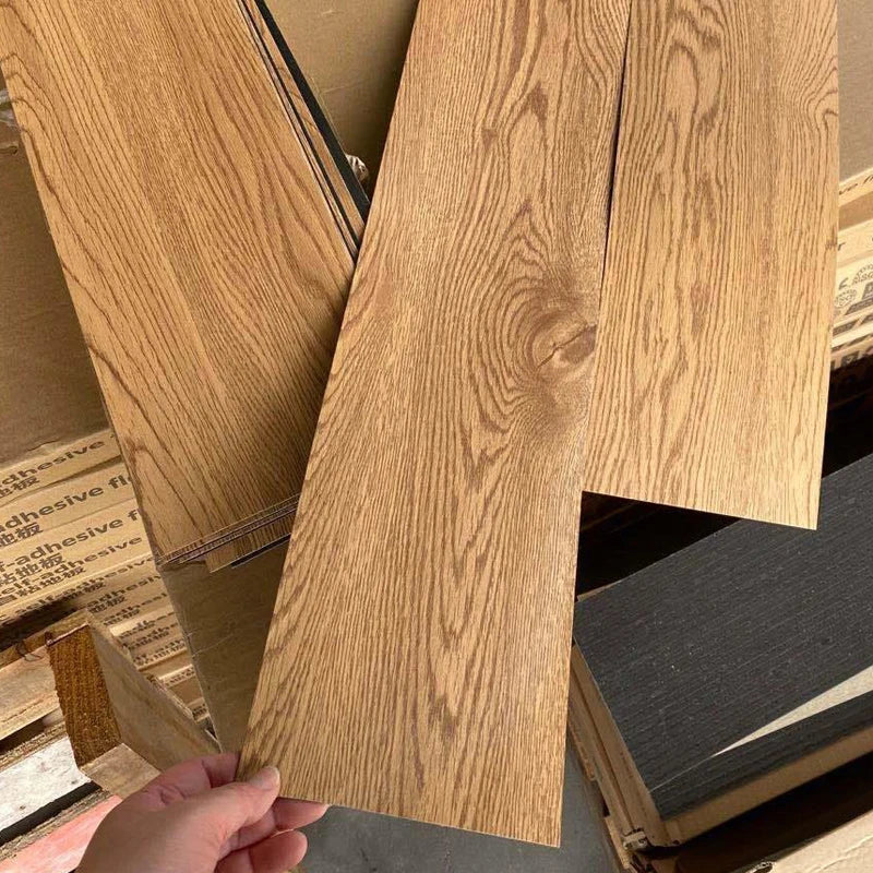 10 Pieces PVC 3D Self-Adhesive Floor Stickers Waterproof Wood Grain Wall & Floor Decor