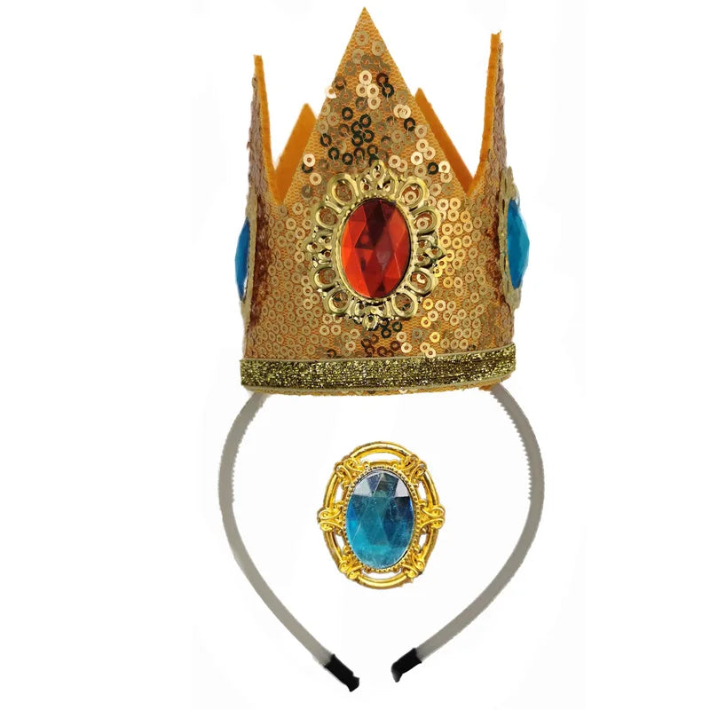 Halloween Princess Peach Cosplay Wig for Women - Gold Hair, Styled Costume Accessory
