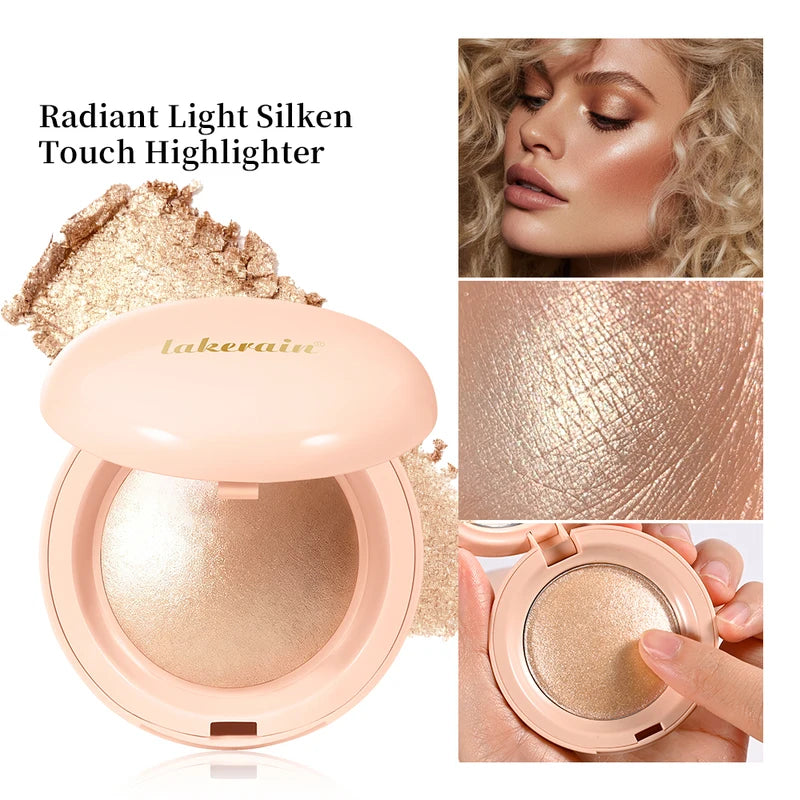 Waterproof Highlighter Powder - Silky Glow Makeup Contouring & Illuminator