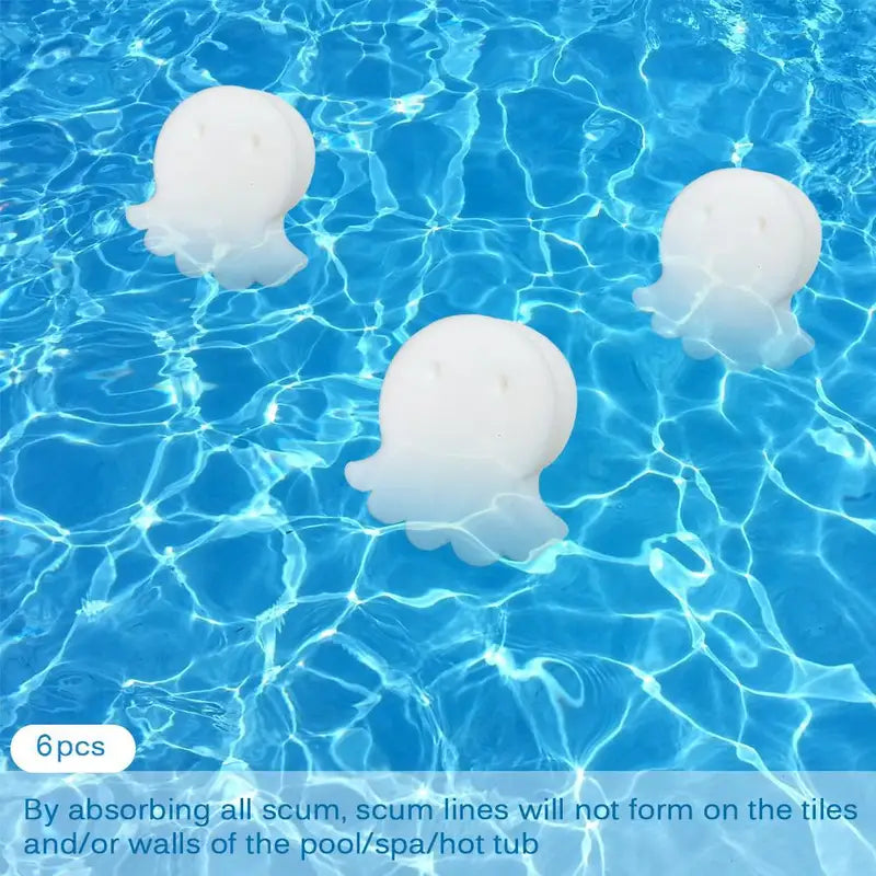 Pool Filter Sponges Octopus Shape Oil Absorbing Cleaning Tool 6 Pack