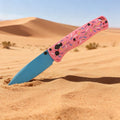 Donut Handle Folding Knife - Stainless Steel Blade Outdoor Gift for Men