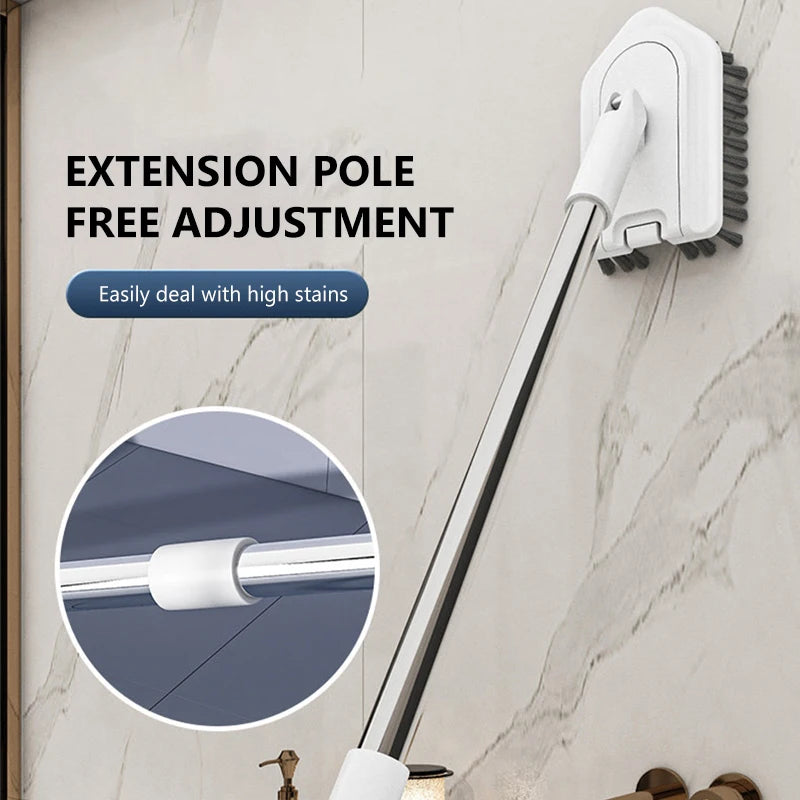 95cm Multi-Functional Bathroom Cleaning Brush with Long Handle - Removable Floor & Tile Scrubber
