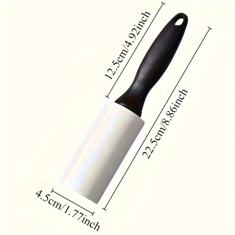 Reusable Pet Hair Lint Roller with Handle - Sticky Adhesive Dust Remover for Furniture and Clothes