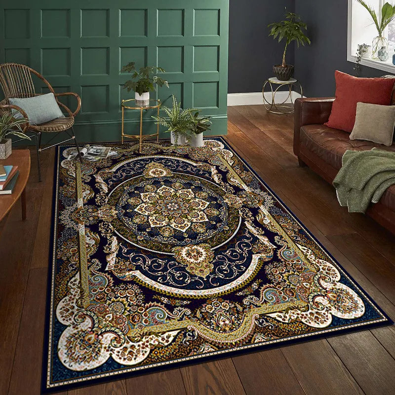 Velvet Persian Rug 40x60cm Exotic Living Room Carpet Home Bedroom Decor