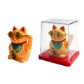 Mini Solar Lucky Cat Figurine with Acrylic Cover for Desk & Car Decor - Good Luck Gift