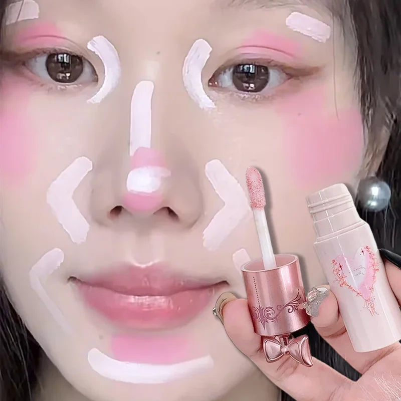 Brightening High-Gloss Liquid Concealer Stick - Hydrating Full Coverage Makeup for Dark Circles & Fine Lines