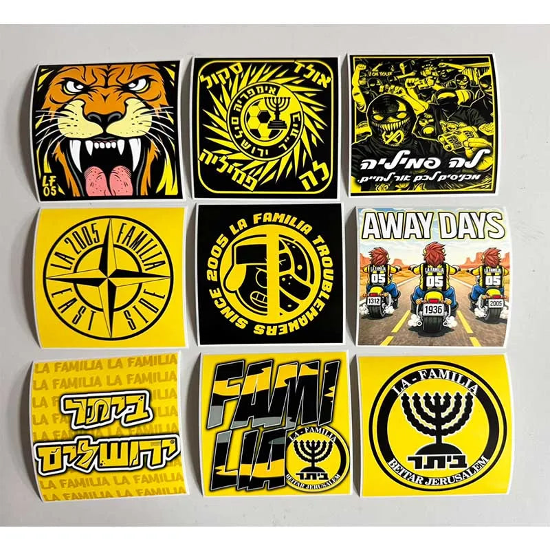 9x9cm Beitar Group Sticker Decals for Walls, Bags, Fridge, Cup - Sports Celebration