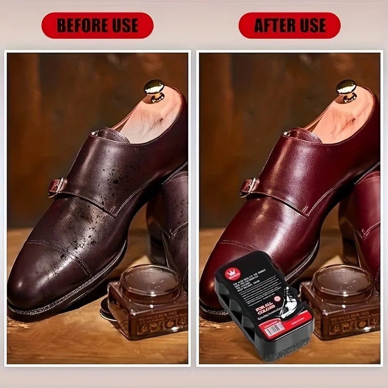 Shoe Oil Sponge Set - Faux Leather Polish and Care for Shoes, Boots, Bags, Furniture