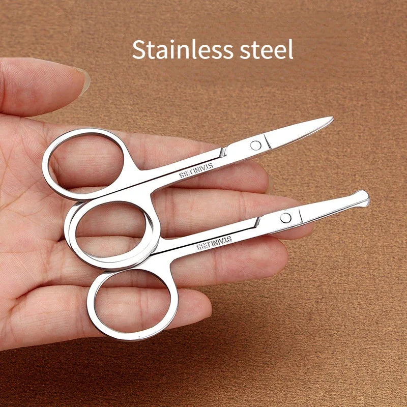 Nail and Eyebrow Scissors with Cuticle Trimmer for Women - Facial Hair Removal Tools