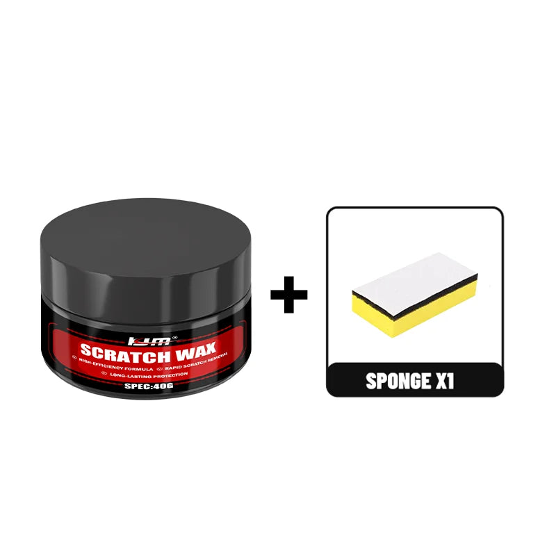 Car Scratch Remover Wax Kit - Auto Body Polish & Swirl Mark Cleaner, 40g