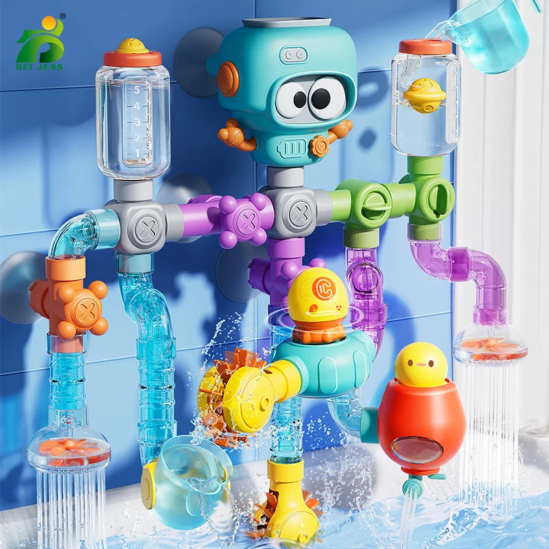 Baby Bath Toys with Strong Suction Cups Water Play Set for Toddlers and Kids