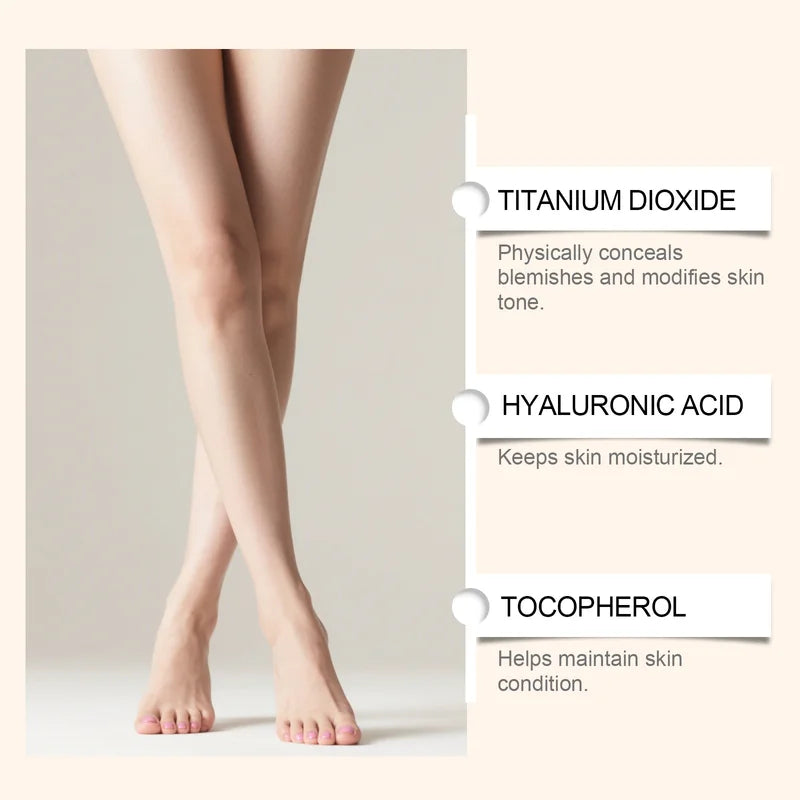 Waterproof Full Coverage Body Foundation with Brush Set for Veins & Scars