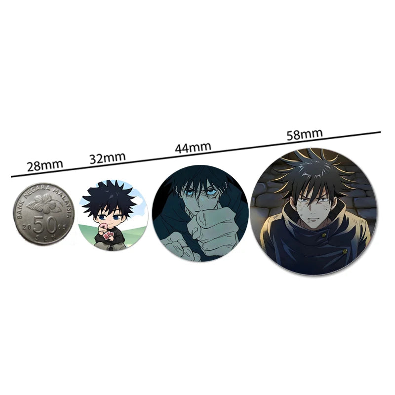 Anime Jujutsu Kaisen Cartoon Figure Brooch Lapel Pin Jewelry Gift