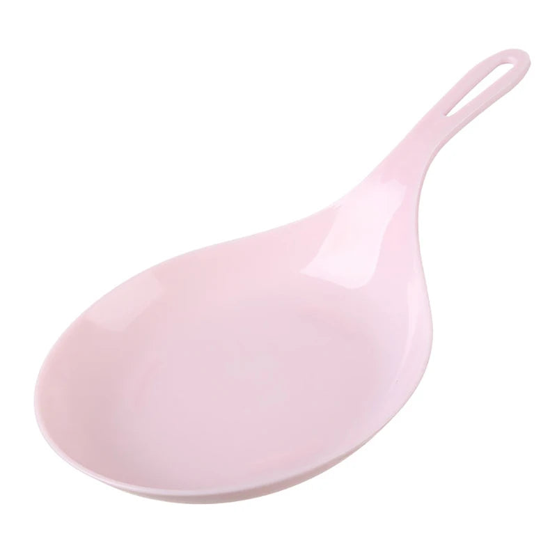 Large Handheld Dessert Plate with Handle - Multi-Color Food Serving Tray