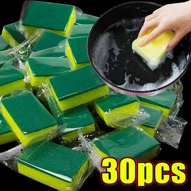 Kitchen Dishwashing Sponge Set - Absorbent Scouring Pads for Cleaning - Multi Colors