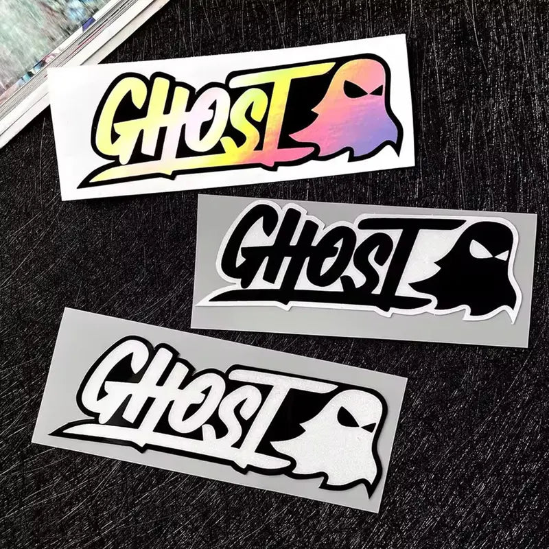 Halloween Ghost Motorcycle Reflective Vinyl Decal Waterproof Car Sticker Set