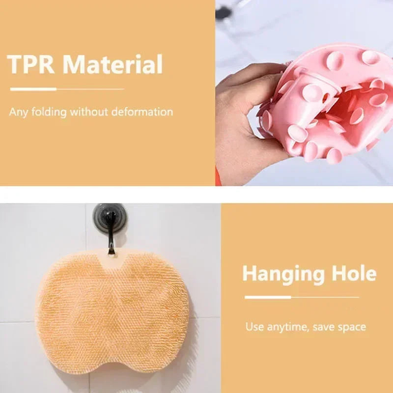 Silicone Massage Foot Pad Shower Mat with Non-Slip Sucker Bathroom Accessory