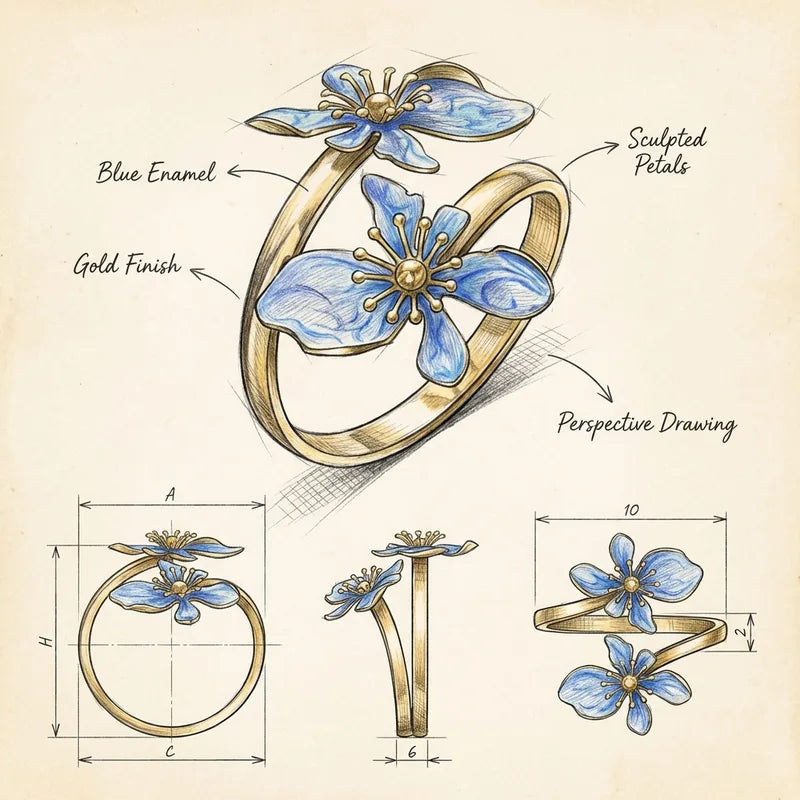 Large Flower Metal Bracelet for Women - Exaggerated Hollow Out Bangle Jewelry