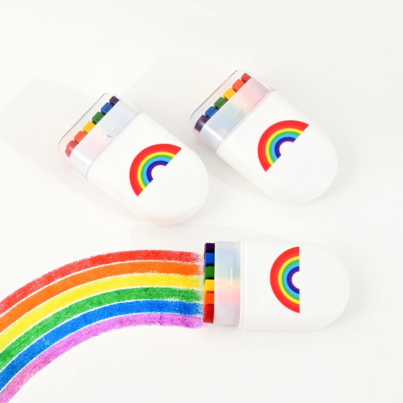 Rainbow Crayon Paint Set for Creative Art & Birthday Parties - 2 Pieces