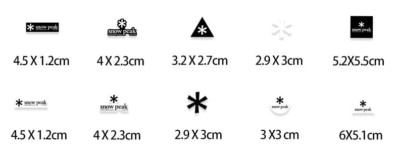 20pcs Waterproof Outdoor Camping Snowboard Sticker Set - Snow Peak Mountaineering & Motorcycle Designs