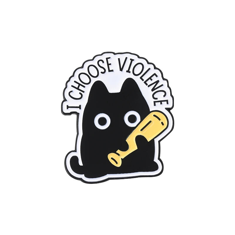 Cute Cat Enamel Pins Cartoon Kitty Claw Animal Brooches Jewelry Gifts