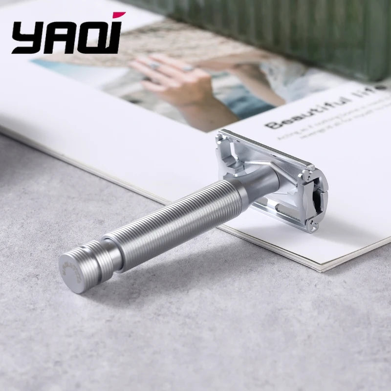 Safety Razor for Men - Hypoallergenic Chrome Matte Handle, 85mm