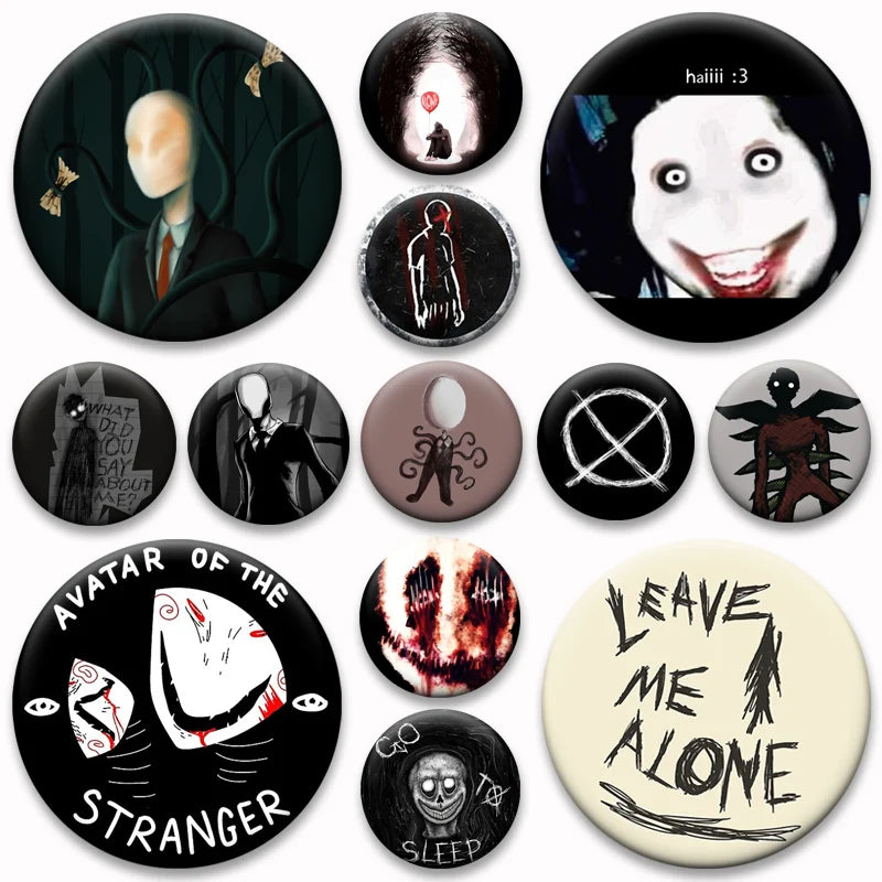 Hobby Game Slender The Arrival Pin Badge - Collectible Bag Accessory 58mm