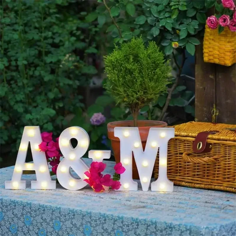 16cm LED Letter Light for Home Decor Battery Operated Warm Lighting