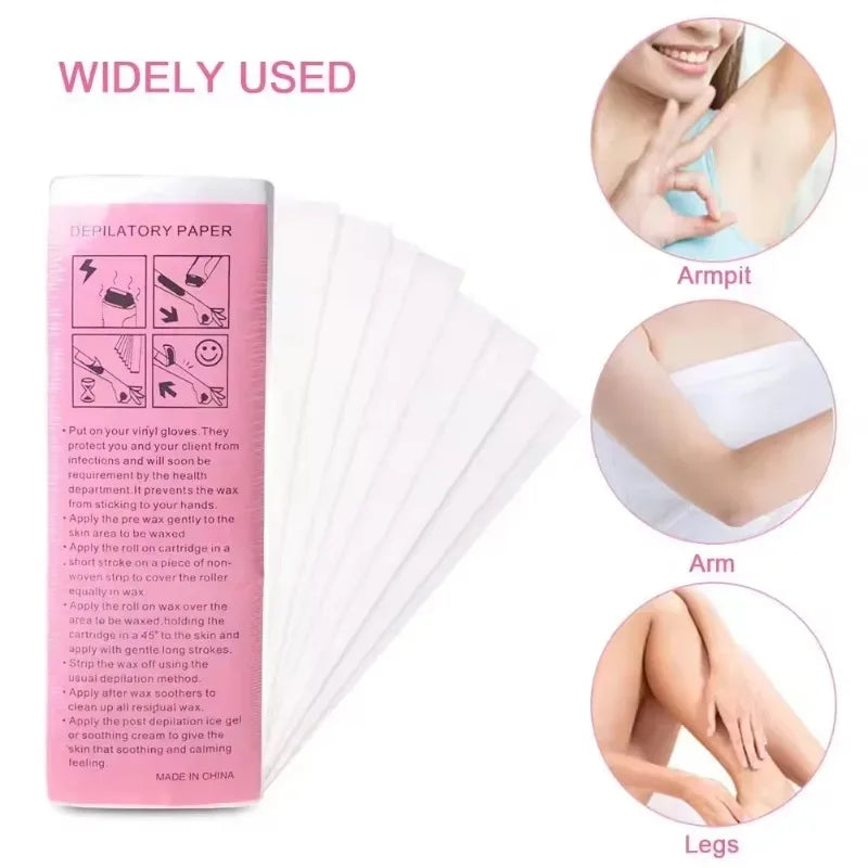 20 Pcs Double-Side Hair Removal Wax Strips for Face, Legs & Body